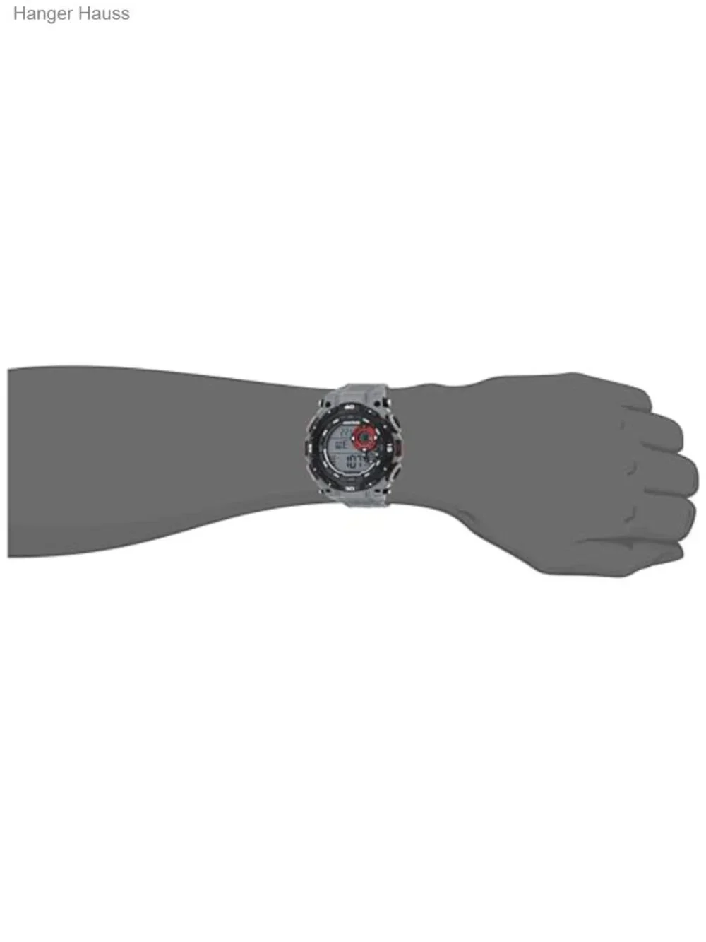 Men's Digital Sport Watch Quartz Chronograph Resin Strap Water Resistant